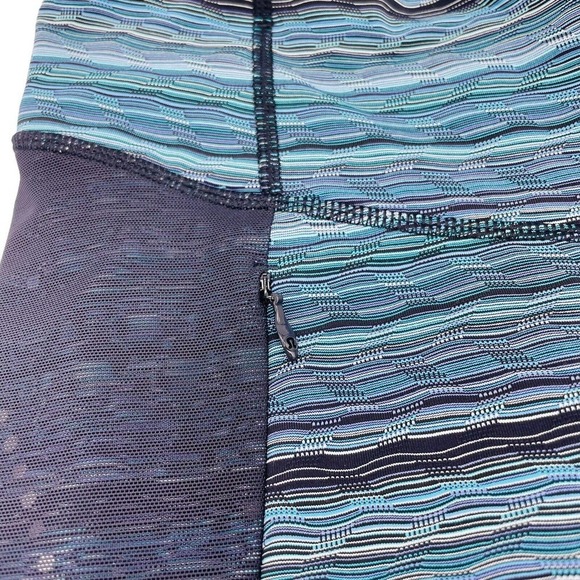 Lululemon Stop At Nothing Crop Leggings Space Dye Twist Naval Blue Womens Size 6 - Picture 4 of 8